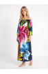 Hand Painted Rayon Off Shoulder Dress